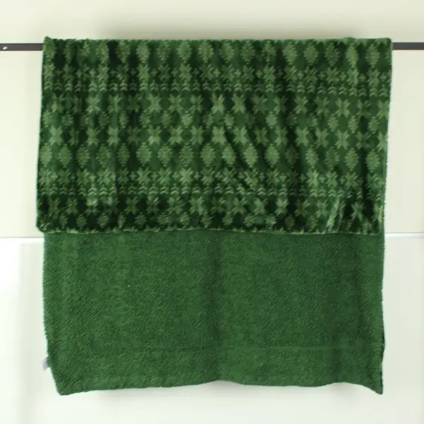 HD Designs Plush Fleece Blanket Forest Green, 68"x48", #RN 29360