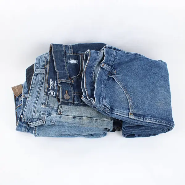 Lot of 4 Blue Denim Jeans Assorted Brands Sizes DIY Upcycling Crafts
