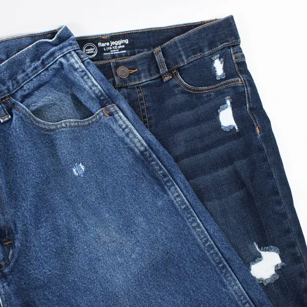 Lot of 4 Blue Denim Jeans Assorted Brands Sizes DIY Upcycling Crafts