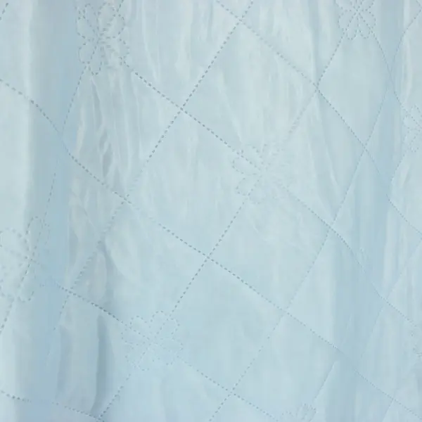 Bing Xiao Ya Polyester Twin Coverlet Blue Gray Clover Pattern Bedspread