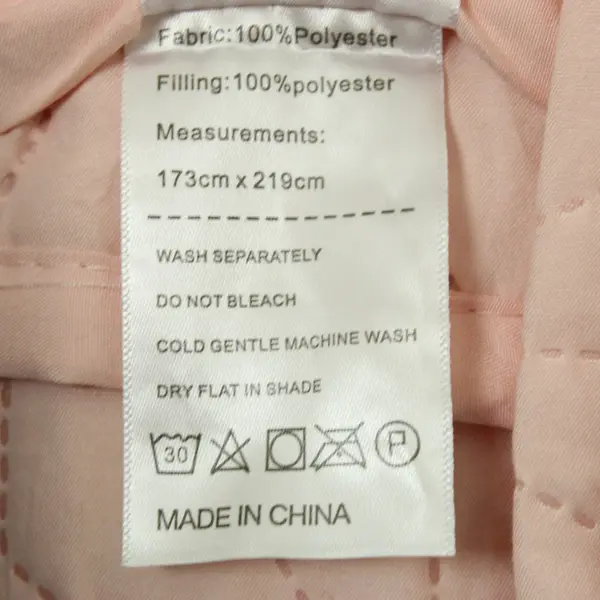 Wervity Light Pink Twin Size Coverlet 68 x 86