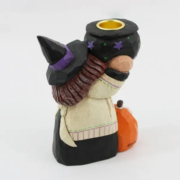 Midwest of Cannon Falls Eddie Walker Halloween Witch Candleholder Pumpkin Fig 6"