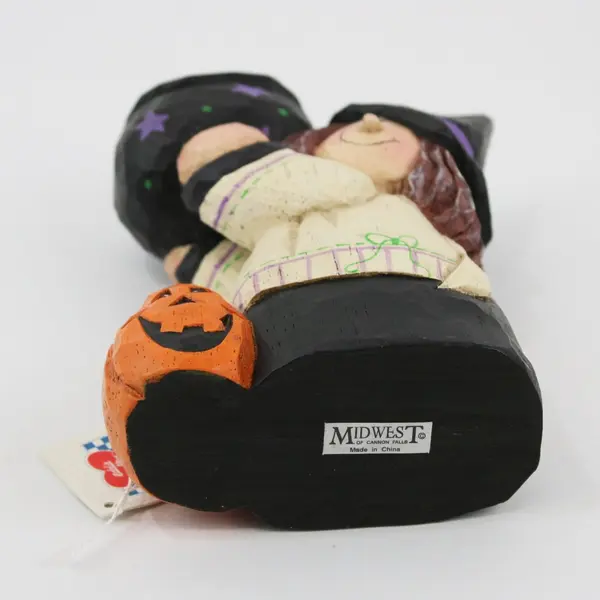 Midwest of Cannon Falls Eddie Walker Halloween Witch Candleholder Pumpkin Fig 6"