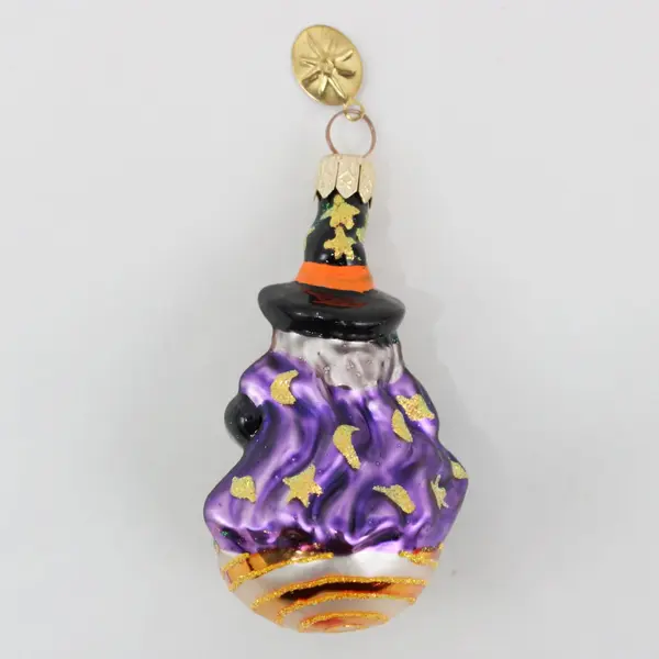Christopher Radko Snaggletooth Witch Halloween Glass Ornament