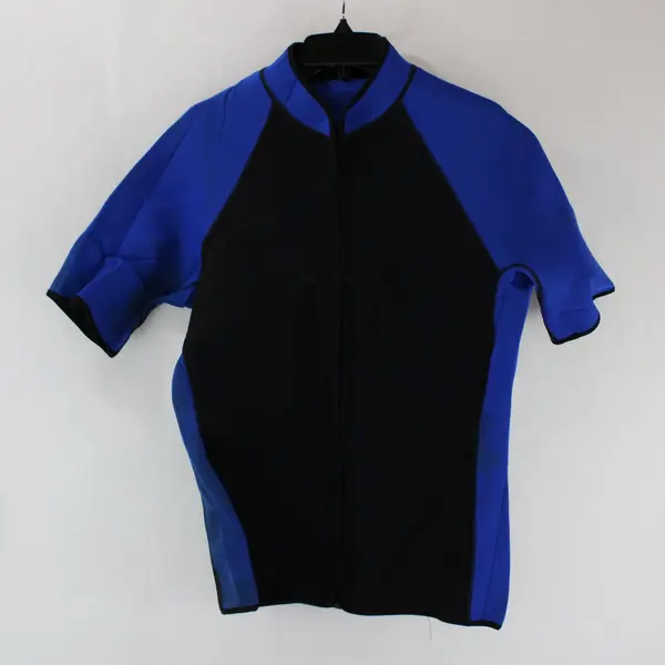 Xcel Men's XXL Black Blue Short-Sleeve Wetsuit Top FLAWED