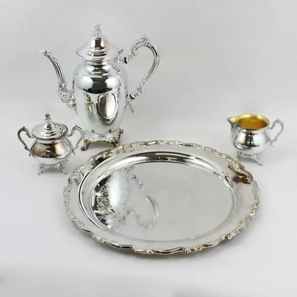 Oneida Royal Provincial 4-Piece Silver Plate Coffee Service Set w/ Box