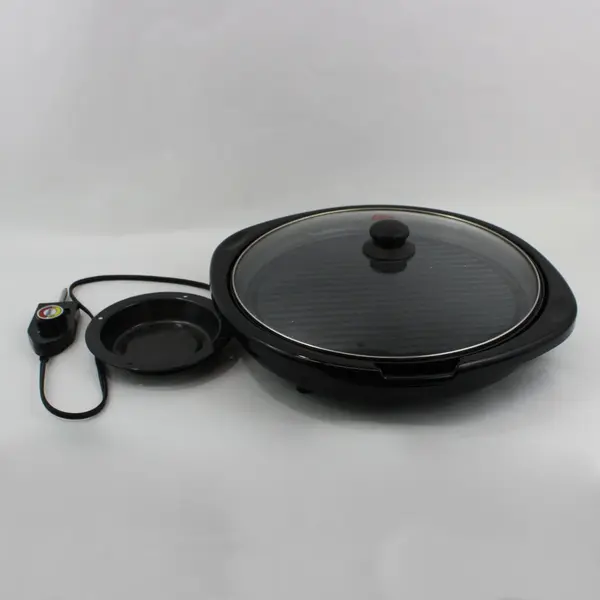 Elite Gourmet EMG-980B Maxi-Matic 14in Electric Grill Griddle Glass Lid
