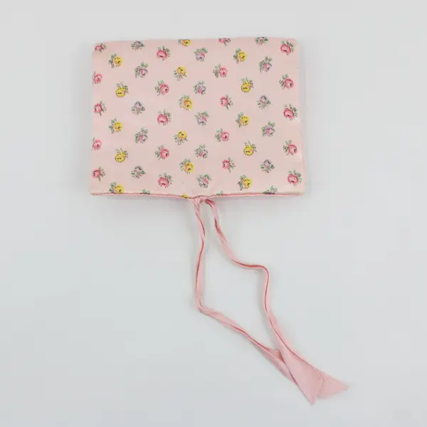 Vintage Leda Pink Floral Satin Handkerchief Pouch Pre-Owned