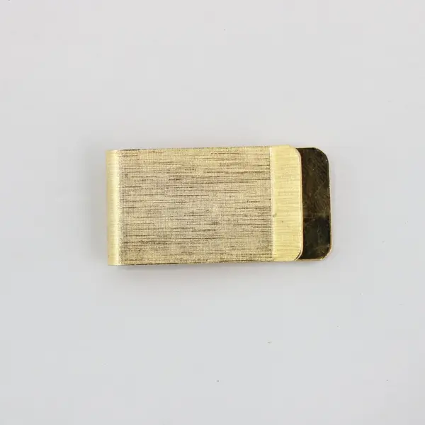 Reno Souvenir Money Clip Gold Tone Raised Emblem Blue Gold