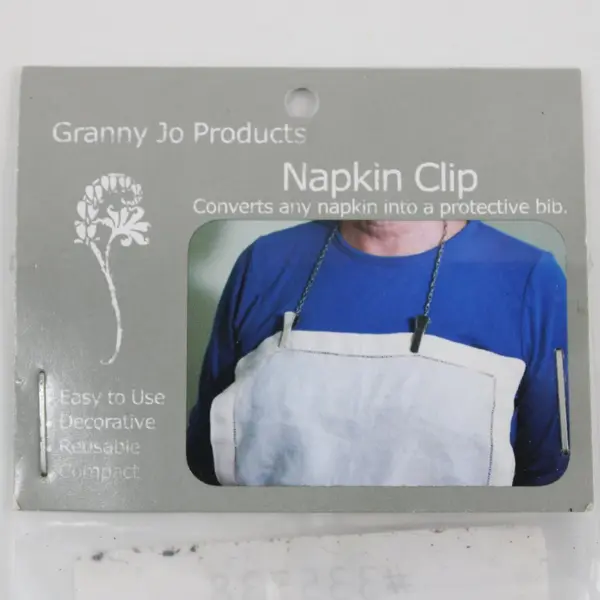 Granny Jo Products Napkin Clip Bib Holder #335338 New Sealed