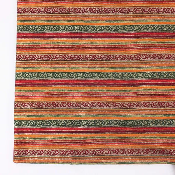 Multicolor Pink Rose Rococo-Inspired Table Runner 18 x 43 in