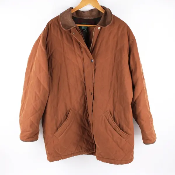 Lauren Ralph Lauren Women's Brown Quilted Barn Jacket Size 14