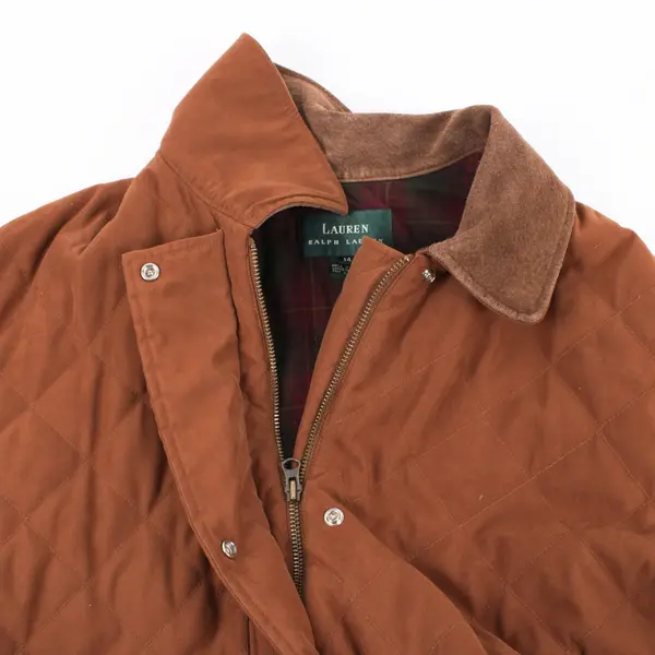 Lauren Ralph Lauren Women's Brown Quilted Barn Jacket Size 14