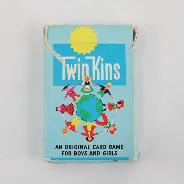 Vintage 1950s Twin Kins Arrco Card Game Complete 41 Cards Box Rules