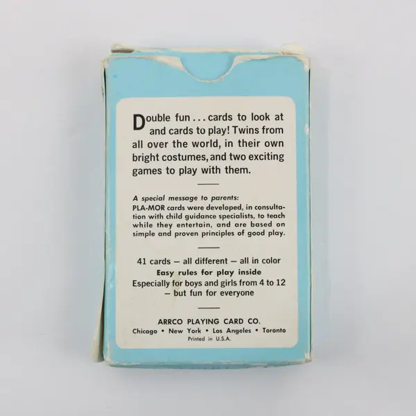 Vintage 1950s Twin Kins Arrco Card Game Complete 41 Cards Box Rules