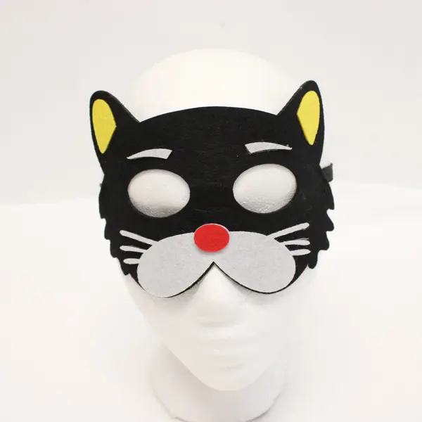 2 Foam Costume Masks Cat & Red Superhero Party Dress Up