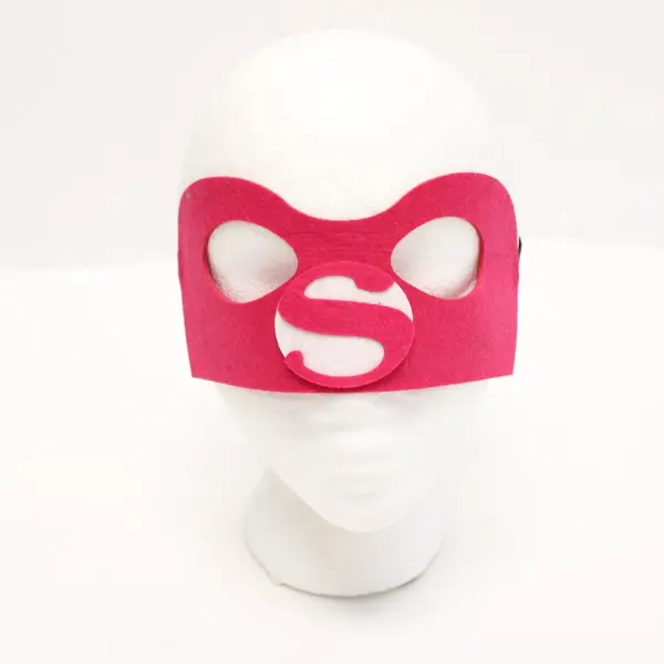 2 Foam Costume Masks Cat & Red Superhero Party Dress Up