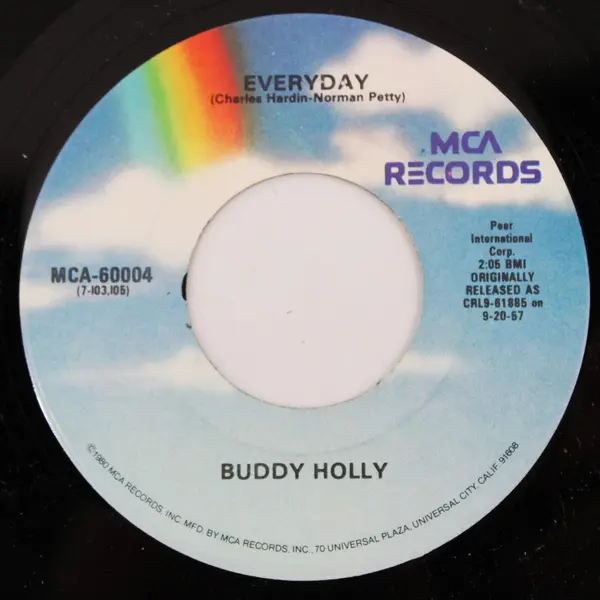 Buddy Holly Peggy Sue /Everyday 7" Vinyl Records MCA-60004