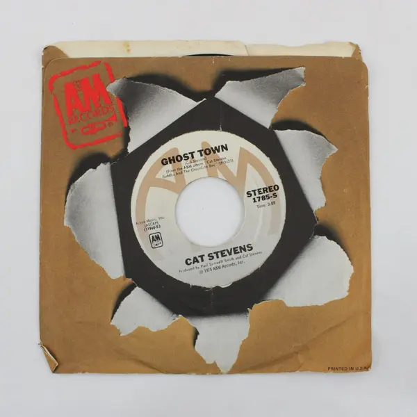 Cat Stevens Ghost Town/Banapple Gas 7" Vinyl Stereo A&M 1785-S 1975
