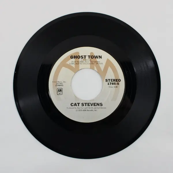 Cat Stevens Ghost Town/Banapple Gas 7" Vinyl Stereo A&M 1785-S 1975