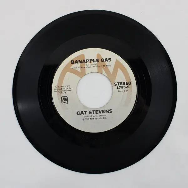 Cat Stevens Ghost Town/Banapple Gas 7" Vinyl Stereo A&M 1785-S 1975