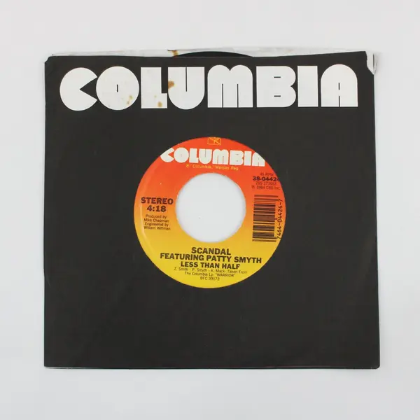 Scandal Patty Smyth Less Than Half/ The Warrior 7" Vinyl Record Columbia
