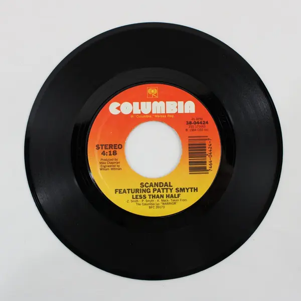Scandal Patty Smyth Less Than Half/ The Warrior 7" Vinyl Record Columbia