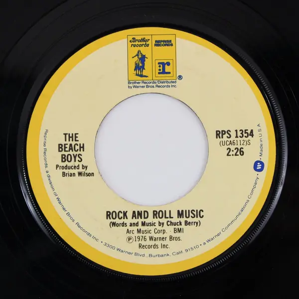 The Beach Boys Rock And Roll Music/ The T  M  Song  7" Vinyl Record Reprise.