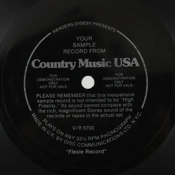Reader's Digest Country Music USA 7-Inch Flexi Disc V/R 5700
