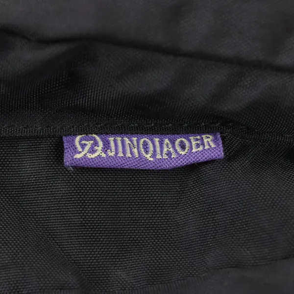 Jinqiaoer Black Multi-Pocket Shoulder Bag Purse