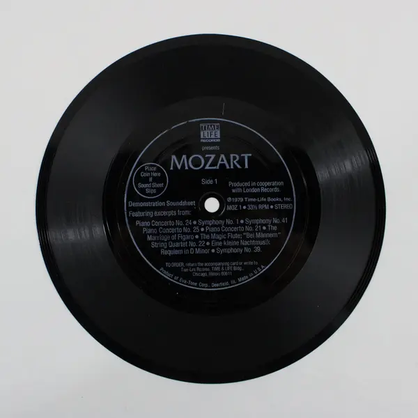 Time-Life Mozart 7" Demonstration Soundsheet Classical Flexi Disc