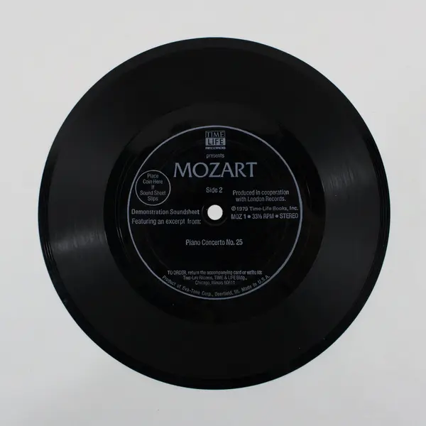 Time-Life Mozart 7" Demonstration Soundsheet Classical Flexi Disc