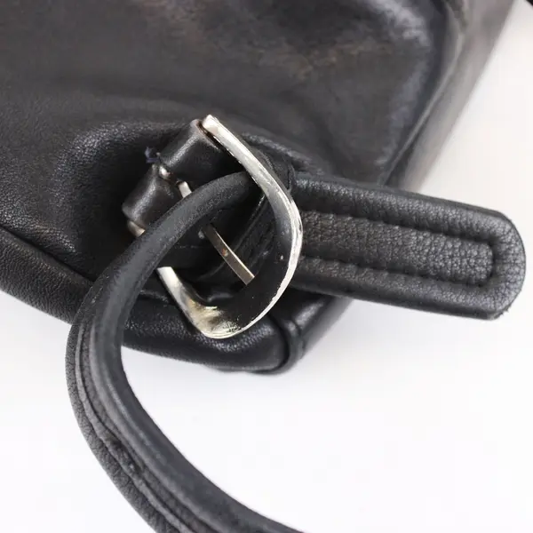 Tignanello Small Black Leather Backpack 10 Inch Compact