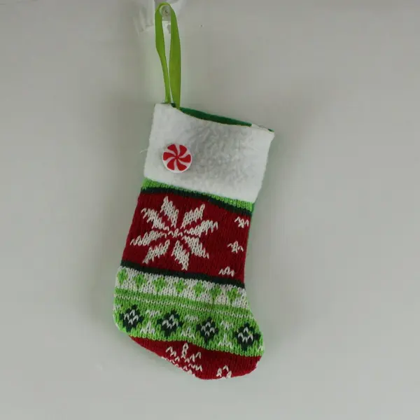 Lot of 12 Miniature Assorted Christmas Stocking Ornaments