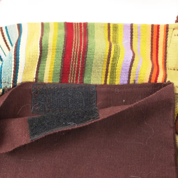 NOVICA Multicolor Striped Cotton Tote Bag Open Top