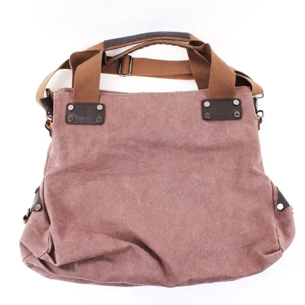 Oris Pink Mauve Canvas Crossbody Shoulder Bag Flawed Pre-Owned