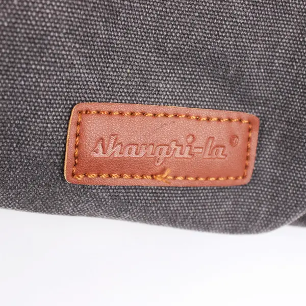 Shangri-La Gray Canvas Women's Shoulder Bag Purse