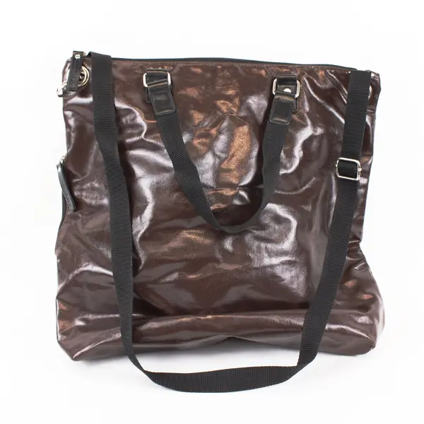 Tray 6 Brown Coated Canvas Satin-Lined Crossbody Bag