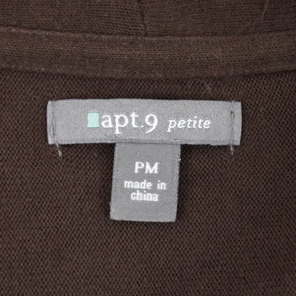 Apt. 9 Women's Brown Open Front Knit Shrug Short Sleeve PM