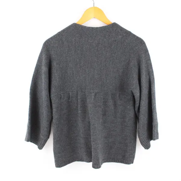 Jason Maxwell Women's Small Dark Gray Knit Cardigan Sweater