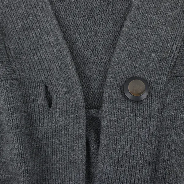 Jason Maxwell Women's Small Dark Gray Knit Cardigan Sweater