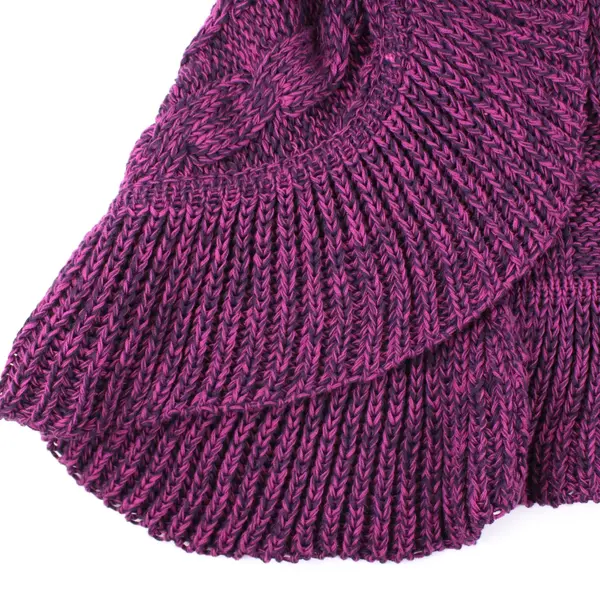 INC International Concepts Women's Large Navy Purple Ruffle Knit Cardigan