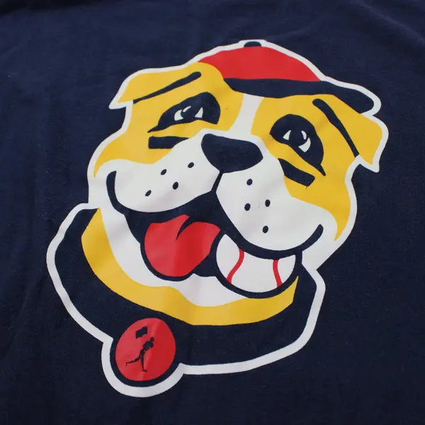 Baseballism Bow Wow Pit Bull Graphic T-Shirt Navy Men's Medium