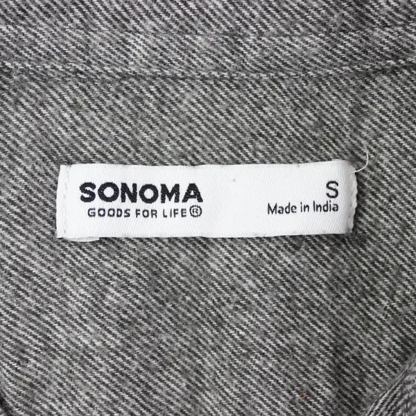 Sonoma Men's Gray Long Sleeve Button-Up Shirt Size Small