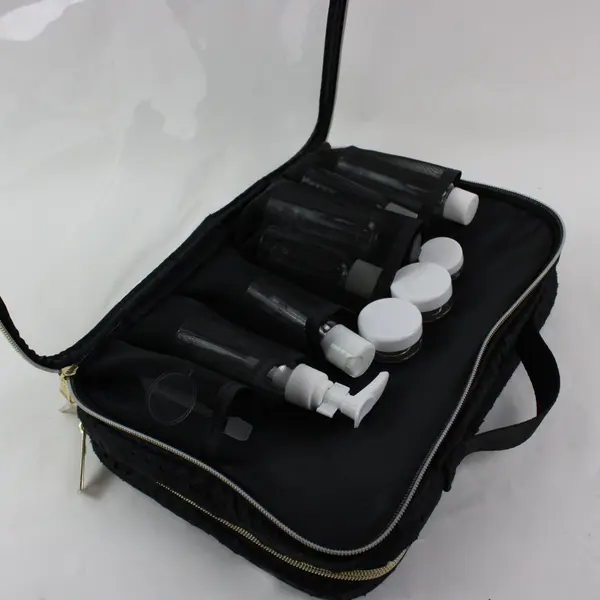 Modella Black Travel Makeup Cosmetics Toiletry Bag