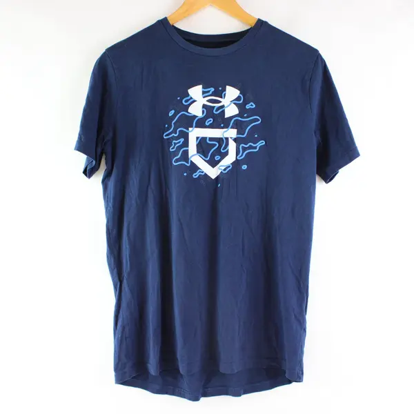 Under Armour Boys Youth XL Navy Blue Loose Fit Graphic T-Shirt