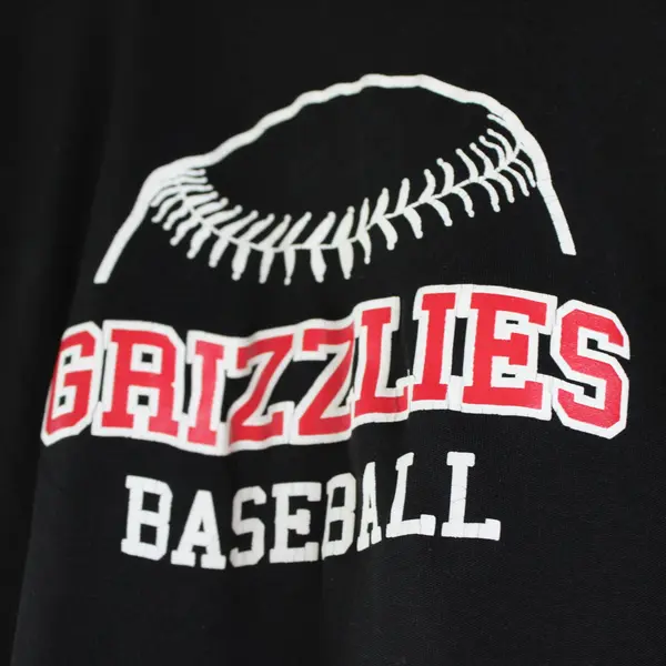 Sport-Tek Grizzlies Baseball Men's Small Black Athletic T-Shirt