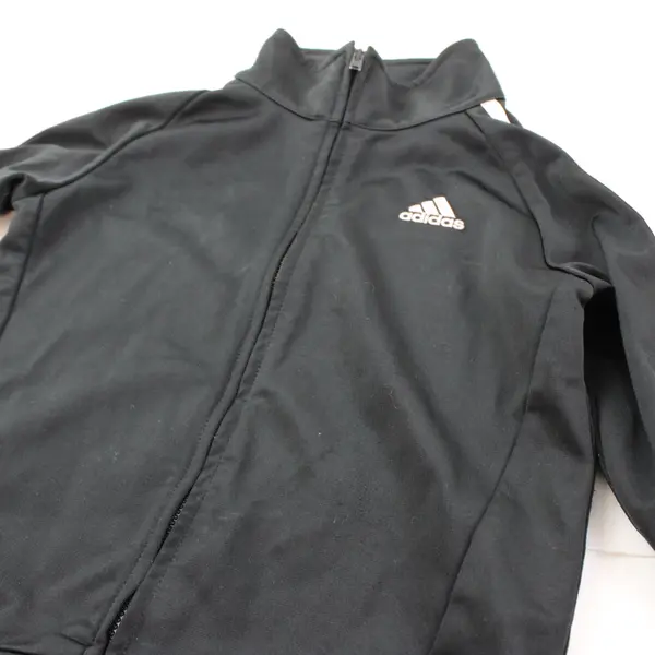adidas Girls Track Jacket Black Pink Size 5 Regular Fit