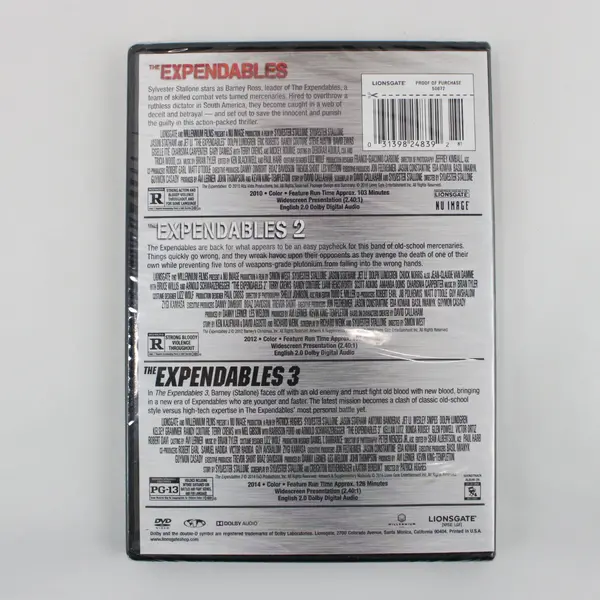 Triple Feature DVD The Expendables 1 2 & 3 Stallone & Statham Brand New Sealed