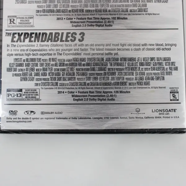Triple Feature DVD The Expendables 1 2 & 3 Stallone & Statham Brand New Sealed